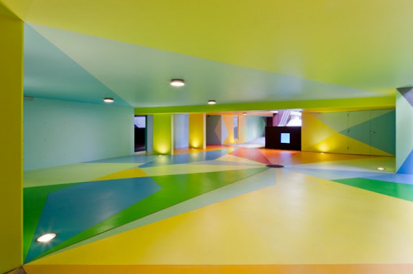 Colourful Underground Parking by Craig Redman + Karl Maier
